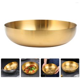 Dinnerware Sets Korean Accessories Sturdy Salad Bowl Pho Fruit Stainless Steel Serving Home Supply Child Reusable