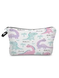 Cute Colorful Dinosaur Cosmetic Bag Foldable Large Capacity Pencil Case Custom Pattern Outdoor Travel High Quality Makeup Bag