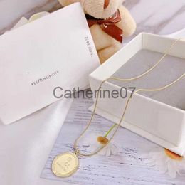 Pendant Necklaces Luxury Design Necklace Choker Chain 18K Gold Plated Stainless Steel Necklaces Pendant Statement Fashion Womens Wedding Jewellery Acce J230725