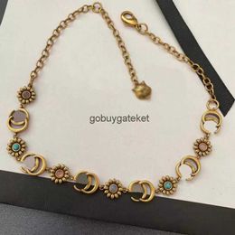 Luxury Necklaces 18k Gold Plated Brass Copper Designer Choker Chain G-letter Luxurys Fashion Womens Necklace Wedding Jewellery Accessories B224 TNZW