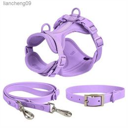 InnoExplore PVC Dog Leash And Collar Pet Lead Strong Puppy Waterproof Rubber Fashion Dog Harness for Big Small Medium Large Dogs L230620