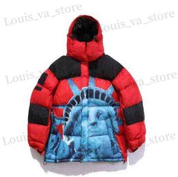 Men's Parkas 2022 Mens Down Fashion Stylist Coat letter Printing Parka Winter Jacket Men Women Feather Overcoat down Jackets Size M-XXL Red Yellow T230725