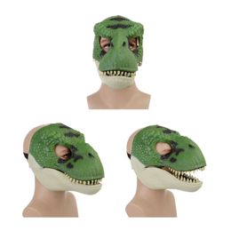 Halloween Dinosaur Mask Open Mouth Mask Latex Horror Hat Masks Supplies for Halloween Festival Party Costume Cosplay