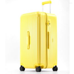 Suitcases 2023 MOJY Factory Direct Sales Customization Yellow Vintage Aluminio Trolly Cabin Travel Suitcase With Wheels Promotion