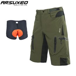 New Men's Outdoor Sports MTB Mountain Bike Bicycle Shorts Cycling Shorts Water Resistant Downhill With Padded 3D Underwear