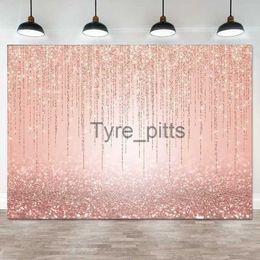 Background Material Photo background Bokeh Glitter rose gold sweet 16th birthday party background baby shower children's portrait photo studio x0724