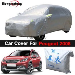 Car Sunshade Full Car Cover SUV AntiUV Outdoor Indoor Shade Rain Snow Dust Protection Cover For Peugeot 2008 x0725