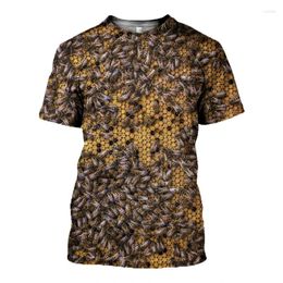 Men's T Shirts Summer Ms. Bee Sweatshirt 3D Printed Personalized Round Neck Short Sleeve Hip Hop Top T-shirt