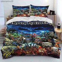 Heavy Metal Band I-Iron Aces High Comforter Bedding Set Duvet Cover Bed Set Quilt Cover case king Queen Size Bedding Set L230704