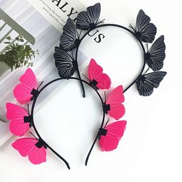 Butterfly Headbands For Women Girls Flower Hair Accessories Colourful Butterfly Hairband Hair Hoop Lady Wedding Headpieces