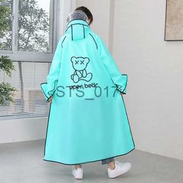 Raincoats High Quality 1PC EVA Unisex Raincoat Thickened Waterproof Rain Coat Women Men Cute Pink Black Camping Waterproof Rainwear Suit x0724