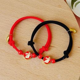 Charm Bracelets 2pcs/Set Magnet Attracts Couple Bracelet Cute Cartoon Adjustable Elastic Rope Wrist Lover Gift For Women Men