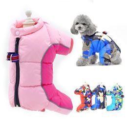 Winter Dog Clothes Waterproof Dog Overalls for Small Dogs Super Warm Soft Puppy Snow Suit Full-Covered Belly Female Male Dog Use 2238Z