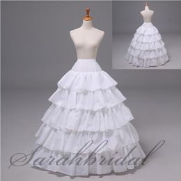 In Stock Cheap 5 layer 4 Hoop Petticoat for Wedding Evening Gown Crinoline Ball Gown Skirt Slip Bridal Underskirt Real Image Acces226S