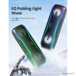 Portable Speakers WISETIGER Speaker Outdoor Portable IPX7 Waterproof Sound Box Louderspeaker Stereo with Colorful Light Surround Speaker R230725