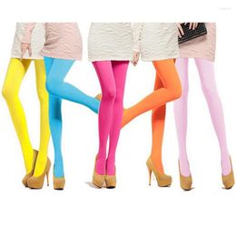 Women Socks 18colors Candy Colour Warm Sexy Tights 120D Velvet Seamless Pantyhose Large Elastic Long Stockings