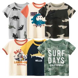 Clothing Sets Camouflage T Shirt Boys Children s T shirt Summer Cotton Short Sleeve Letter Print O Neck Baby Tops Tees Kids Clothes 230724