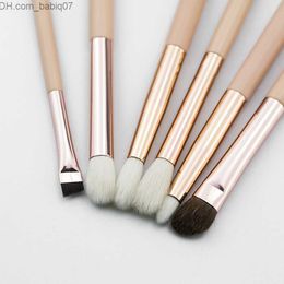 Makeup Brushes BEILI Rose Golden 6 pcs Eye Makeup brush Set Eye Contour eye shadow Blend Makeup Tool Pink Handle New Cosmetic Eye Brush Z230725