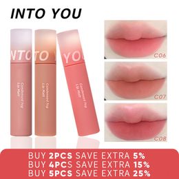 Lip Balm INTO YOU Matte Condensed Fog Lip Matt Lip Gloss 3 shade Cosmetic Lip Glaze Long Lasting Lip Tint Lips Makeup 230724