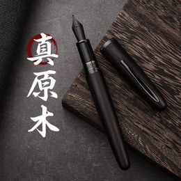 Fountain Pens LT Hongdian 660 Wooden Fountain Pen Natural Handmade Jupiter High-grade Mahogany Pen EFF Writing Ink Pen For Gift 230724