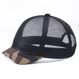 Ball Caps 4.5cm camouflage short Brim hat Baseball cap fashion Japanese hip-hop hat breathable mesh cap snap on hat men's summer cap 230724