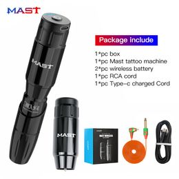 Tattoo Machine Professional mast tour tattoo rotary pen machine with mast wireless battery permanent makeup set suitable for tattoo artists 230724