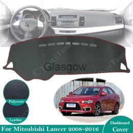 Car Sunshade for Mitsubishi Lancer 2008 ~ 2016 Ralliart EVO X Galant Fortis EX Leather Mat Dashboard Cover Pad Sunshade Carpet Accessories x0725