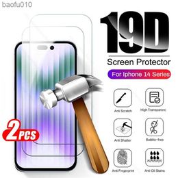 2PCS Tempered Glass For Iphone14 Iphone 14 Pro Max Protective Glass I Phone 14 ProMax Armor Safty Screen Protector HD Film Cover L230619