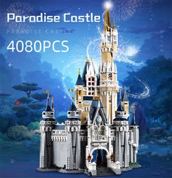 Blocks 4080 PCS Princess Castle Modular Building Bricks Education Kids Christmas Birthday Gifts Toy Compatible 71040 16008 230724