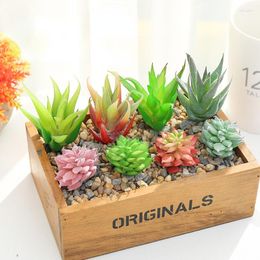 Decorative Flowers 1pc Lovely Artificial Simulation Succulents Bonsai Coffee Shop Garden Decoration Placed Potted Fake Plants