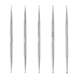 5Pcs/Set Stainless Steel Nail Art Dotting Pen Tools,Spot Swirl Professional Manicure with 5 Different Points, Double-Ended Swirl Tools