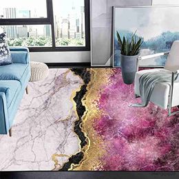 Carpets Pink Gold Marble Carpet for Living Room Luxury Home Decorations Sofa Table Large Area Rugs Kitchen Hallway Luandry Runner Rug R230725