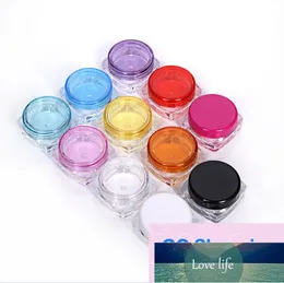 Wholesale Square Bottom Cream Jars Clear Plastic Makeup Sub-bottling,Empty Cosmetic Container,Small Sample Mask Canister 100pcs/lot