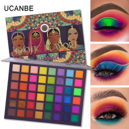 Eye Shadow UCANBE Exotic Flavours Eyeshadow Palette 48 Colour Pressed Glitter Shimmer Matte Green Eye Shadow Neon Metallic Makeup Cosmetics 230724