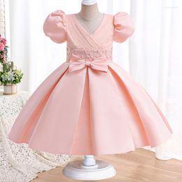 Girl Dresses Girls Bridesmaids Embroidery Tailed Attend Beauty Pageant Dress Dancing Party Vestidos De Fiesta