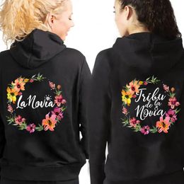 Women's Hoodies Sweatshirts Spanish Team Bride Bridesmaid Bachelorette Hen Party Hoodie Bridal Shower Zipper Engagement Wedding 230724