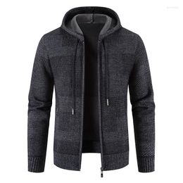 Men's Jackets Winter Sweater Fashion Warm Thick Fleece Cardigan Knitted Sweatercoat Men Slim Cold Clthing Jumper Overcoats