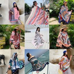 Sarongs 14 Type 90x180cm Printed Long Beach Travel Suncare Dress Sarong Wrapped Shawl Ethnic Scarf Brazilian Women's Swimwear 230725