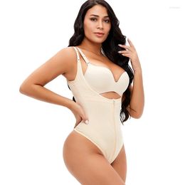 Women's Shapers Thong Shapewear For Women Tummy Control Fajas Colombianas Bodysuit Wtith Open Crotch BuLifter Briefs Lingeries Body Shaper