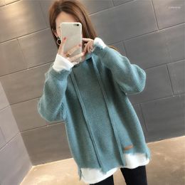 Women's Sweaters Women Sweater Autumn Female Hooded Knitwear Long Sleeve Loose Pullovers Ladies Quality Jumper Knitted Tops G327