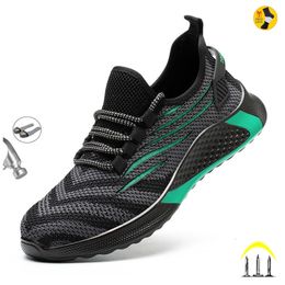 Dress Shoes 3550 Safety Men Women Steel Toe Work Boots Indestructible Lightweight Breathable Antismash Sneakers Construction 230725