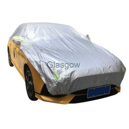 Car Sunshade Thicken Cotton Liner Half Top Car Cover Universal Fit for Saloon Wagon Estate Auto Waterproof All Weather Protection Outdoor x0725