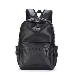 Кожаный корейский вариант мужского рюкзака Модная тенденция Женская школьная сумка 230715