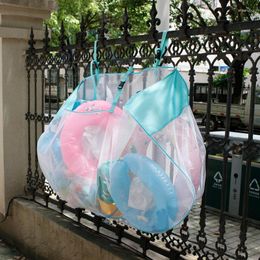 Storage Bags Swimming Pool Bag Large Capacity Foldable Hook Hanging Mesh For Iatable Toys Football Basketball Organiser