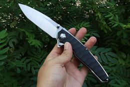 New M7635 Large Flipper Folding Knife D2 Satin Tanto Blade CNC G10 Handle Ball Bearing Fast Open Folder Knives Outdoor Tools