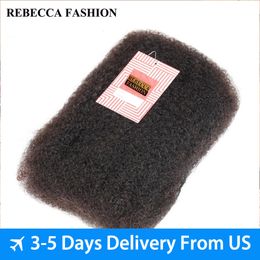 Lace Perücken Rebecca Fashion Mongolian Remy Afro Kinky Bulk Human für das Flechten 1 Bündel 50gpc natürliche Farbe Zöpfe Haare ohne Schuss 230724