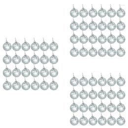 Decorative Figurines 72 Pcs 2 Inches Disco Ball Ornaments Silver Mirror Balls For Christmas Tree Wedding Party Decoration