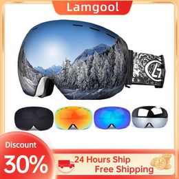 Ski Goggles Outdoor Goggles Sports Ski Goggles Double Layers Windproof Mask Glasses Skiing Snow Snowboard Moto Cycling Sunglasses Hot Sale HKD230725