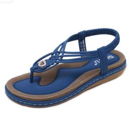Slippers summer shoes women bohemia beach flip flops soft flat sandals woman breathable casual comfortable plus size sandals ladies shoes L230725