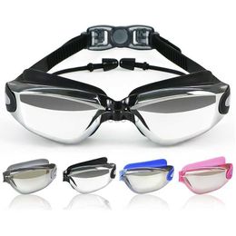 Goggles Adult Diving Glasses Optical Swimming Goggles Men Women Myopia Pool Earplug Professional Waterproof Swim Eyewear Prescription HKD230725